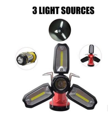 USB Rechargeable COB LED Flashlight | Hands-Free Work Light with Hook