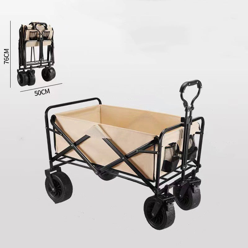 Folding Camping Trolley | Heavy-Duty  | 100kg Outdoor Metal Cart