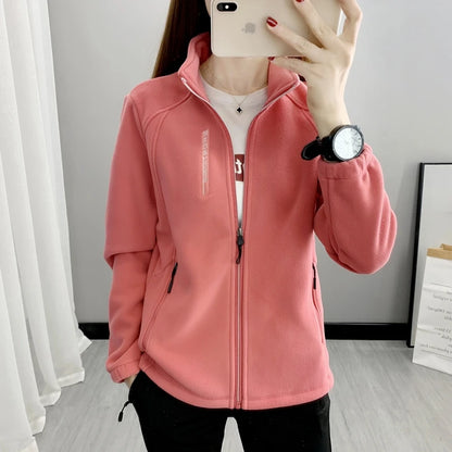 Women's Reversible Fleece Zip-Up Winter Sweatshirt