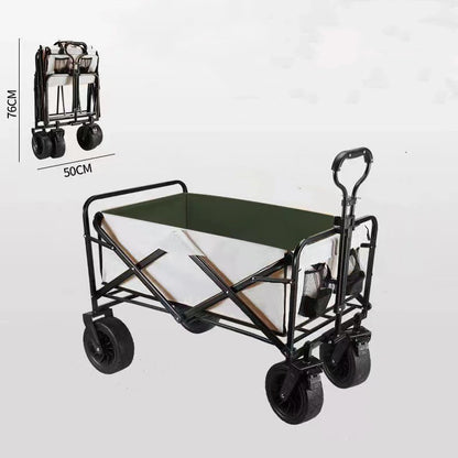 Folding Camping Trolley | Heavy-Duty  | 100kg Outdoor Metal Cart