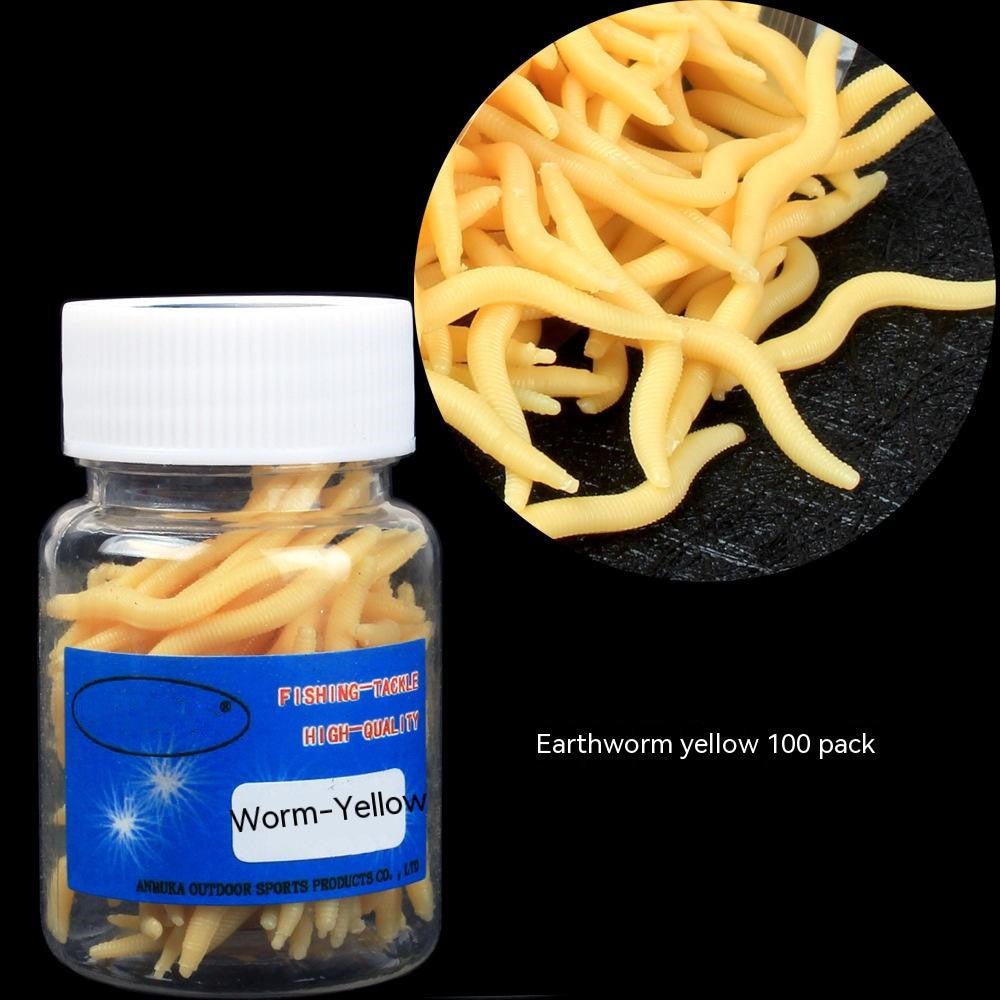 Realistic Soft Bait Fake Worms | Mealworm & Earthworm Designs